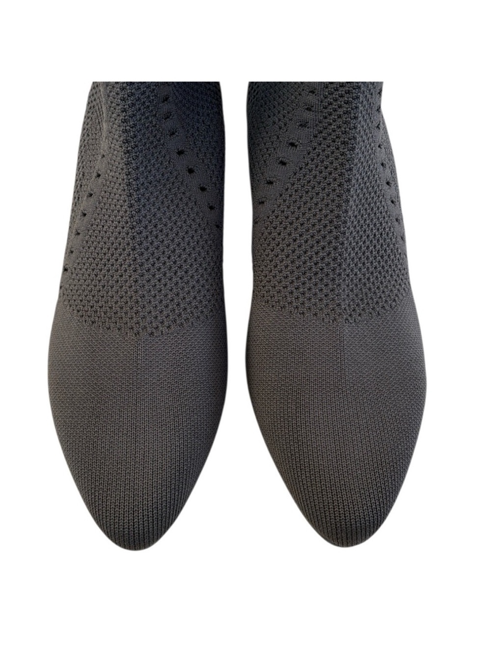 Eileen Fisher Dark Grey Knit Ankle Boots Women’s Size 7 - Picture 4 of 7